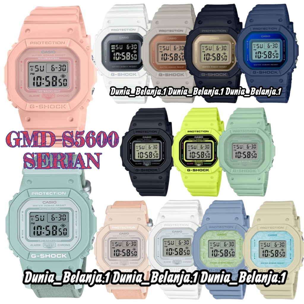 Original 100% Casio G-SHOCK GMD-S5600 GMD-S5600BA GMD-S5600CT GMD-S5600NC GMD-S5600EP Jam Tangan Wan