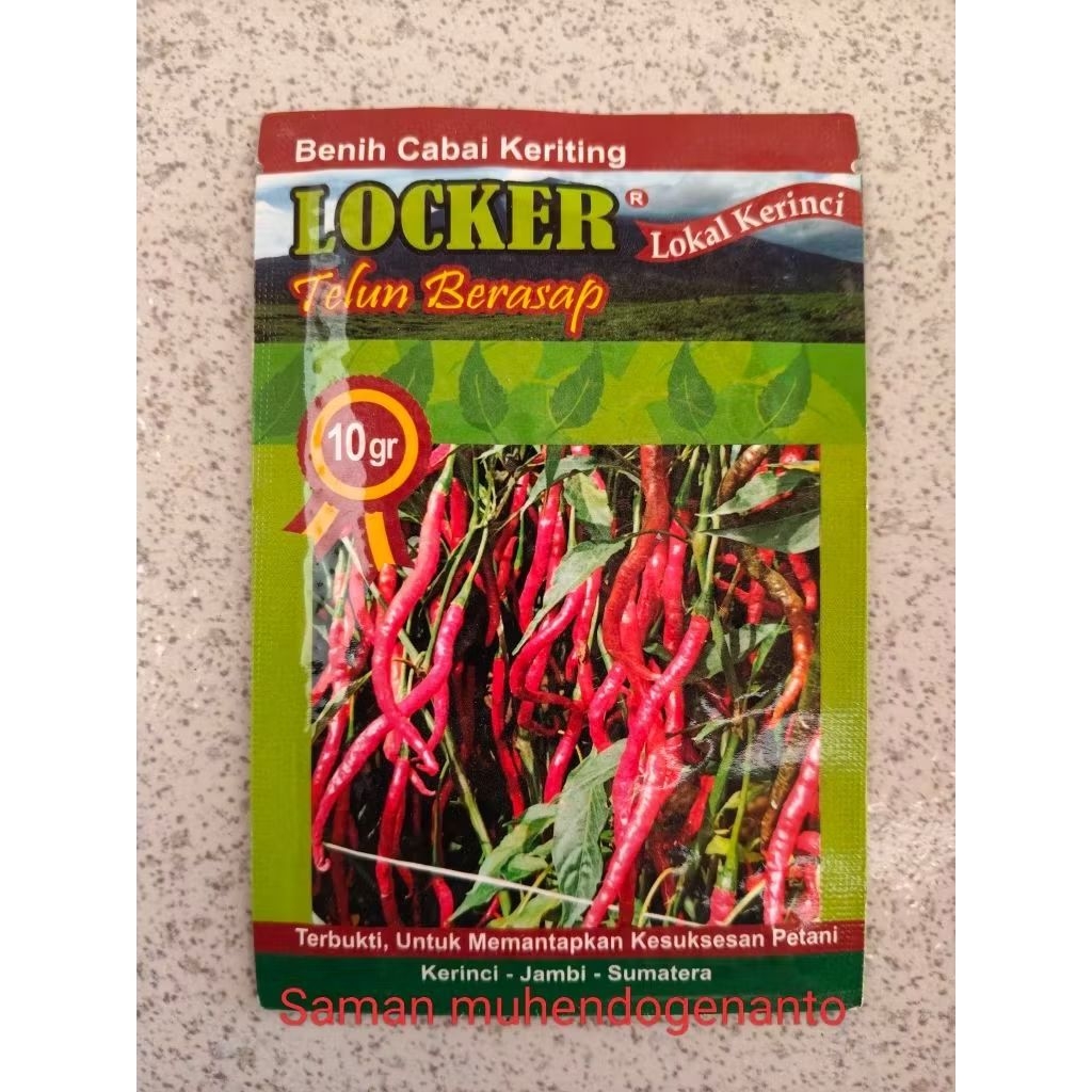 Benih Cabe Merah Keriting LOCKER 10 gram - Bibit Cabe Merah Keriting LOCKER Lokal Kerinci