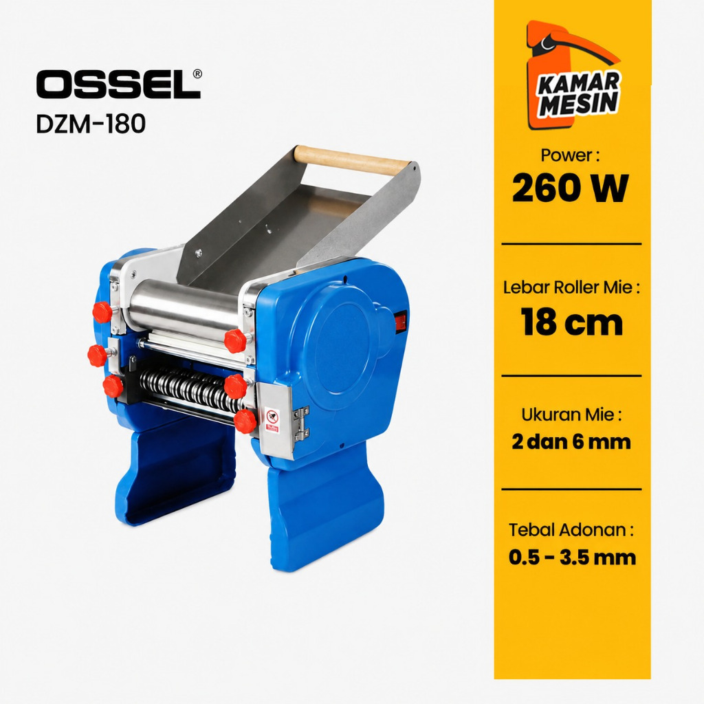 OSSEL Giling Mie Listrik Mesin Mie Listrik Gilingan Mie Listrik Penggiling Mie Listrik Ossel DZM180 