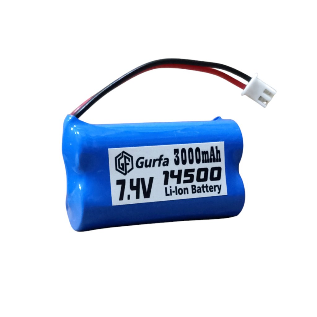 Baterai RC/ Speaker Aktif & Perangkat Elektronik 2x Li-ion 14500 3000mAh 7.4V SOKET JST XH 2 PIN - B