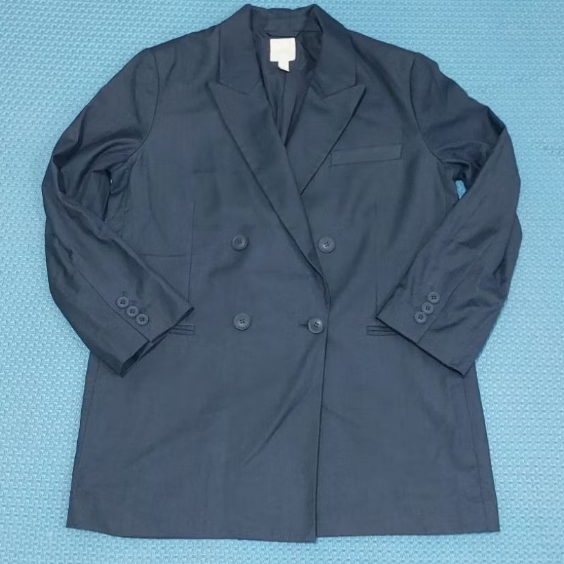 preloved jas h&m biru tua | preloved blazer formal h&m