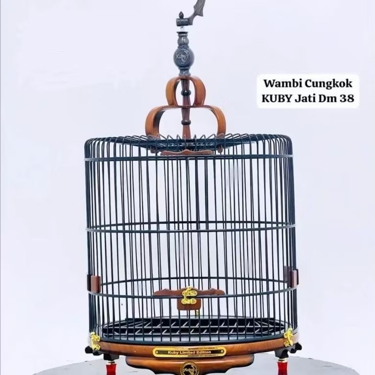 KUBY sangkar cungkok wambi kayu jati DM 40 dan 38cm