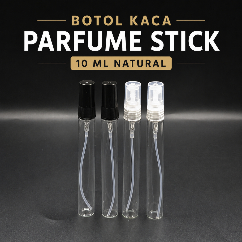 Botol Parfum Stick 10ml Natural / botol spray 10ml / botol spray pen 10ml kaca