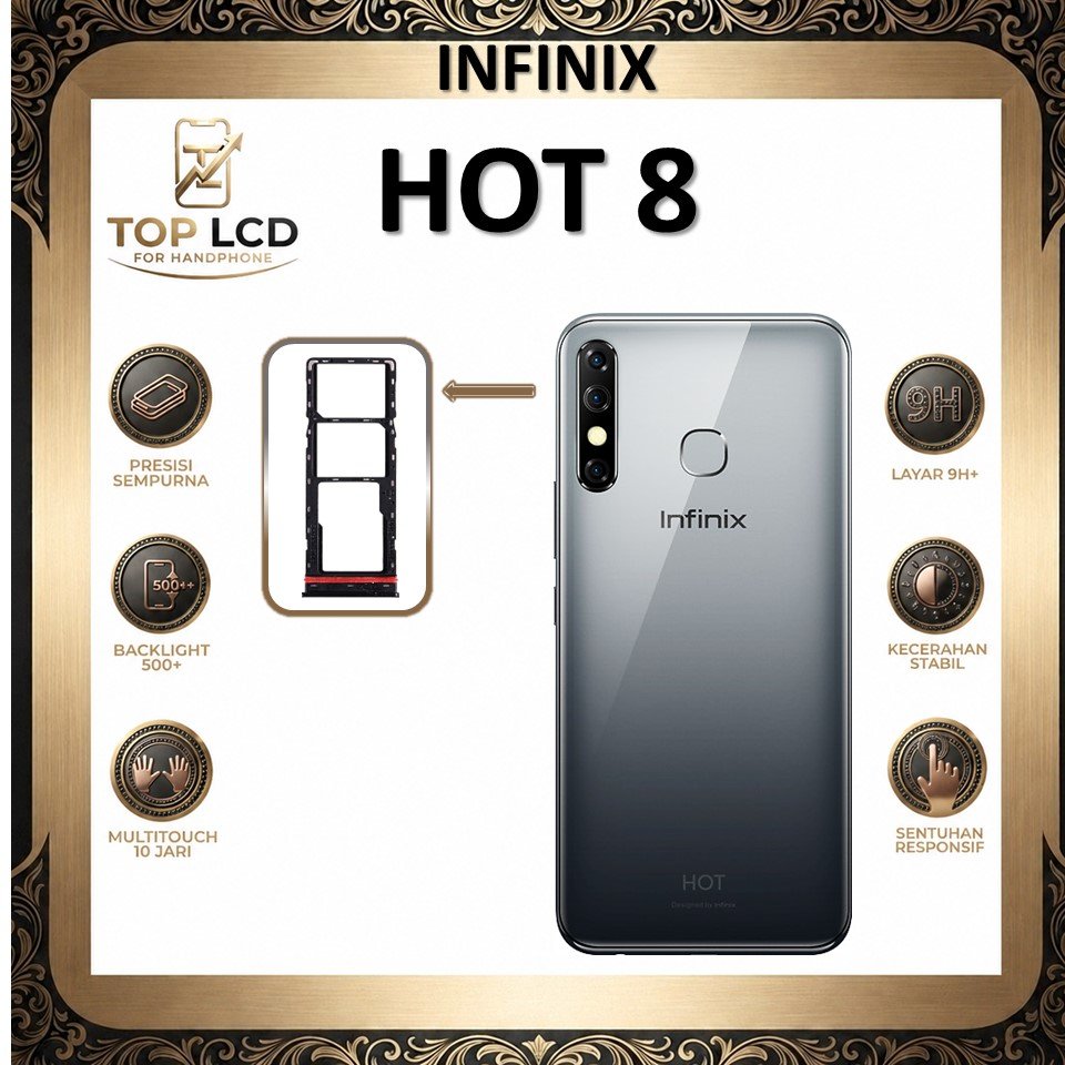 SIMTRAY SIMLOCK SIM HOLDER SLOT SIM INFINIX X650 ORI (INFINIX HOT 8) TEMPAT KARTU