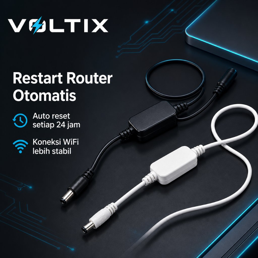 VOLTIX ID Saklar Restart Router Otomatis 24 Jam Timer WiFi Auto Reset