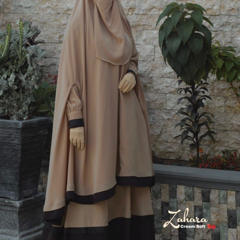 DUTA BUSANA ZAHARA WOLFIS LONG KHIMAR BUSANA MUSLIM SYAR'I