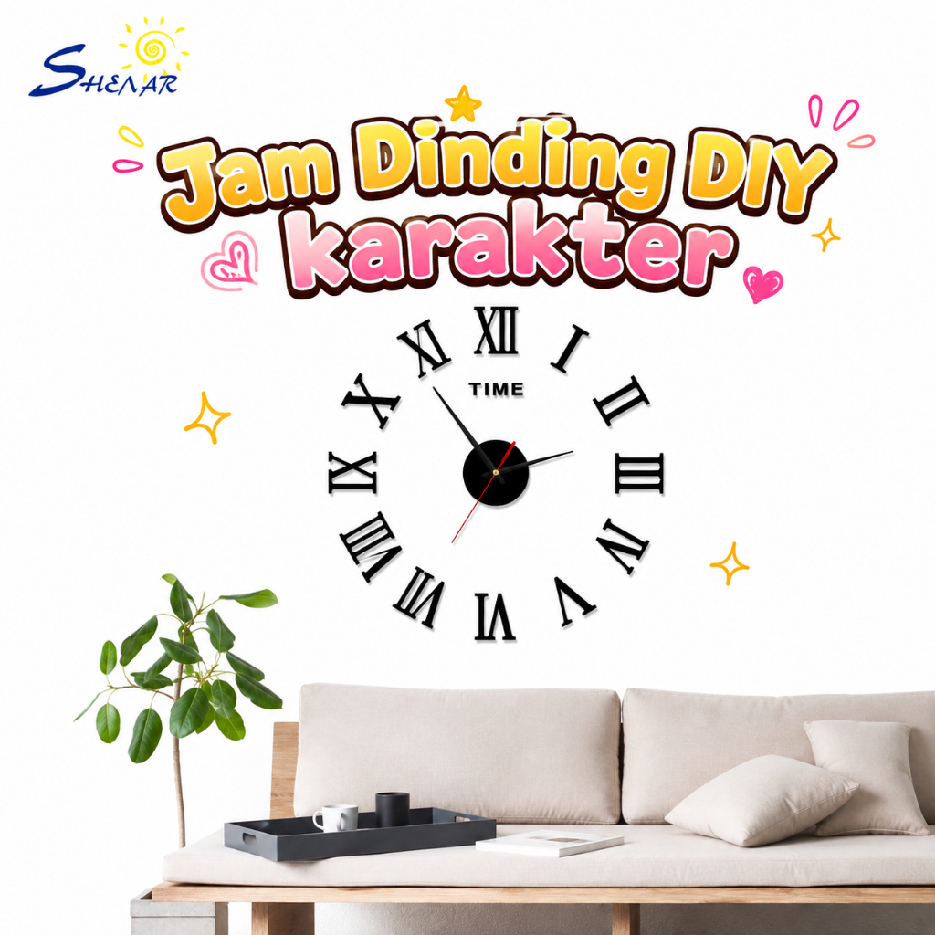 Jam Dinding Unik Jam Dinding Tempel Jam Dinding Kamar Karakter Diameter 30 - 50 CM
