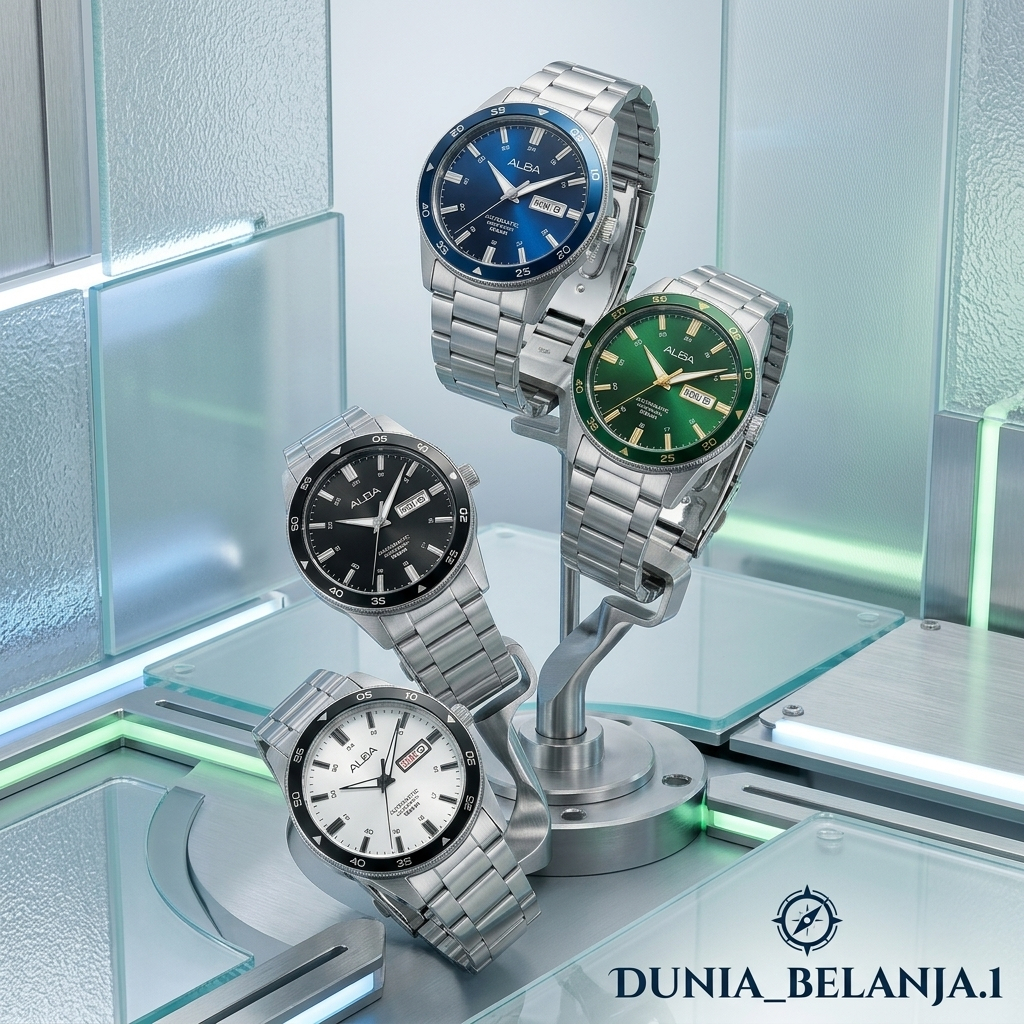 Original 100% Jam Tangan Pria ALBA AL4595X1 AL4599X1 AL4593X1 AL4589X1 AUTOMATIC Garansi Resmi 1 Tah