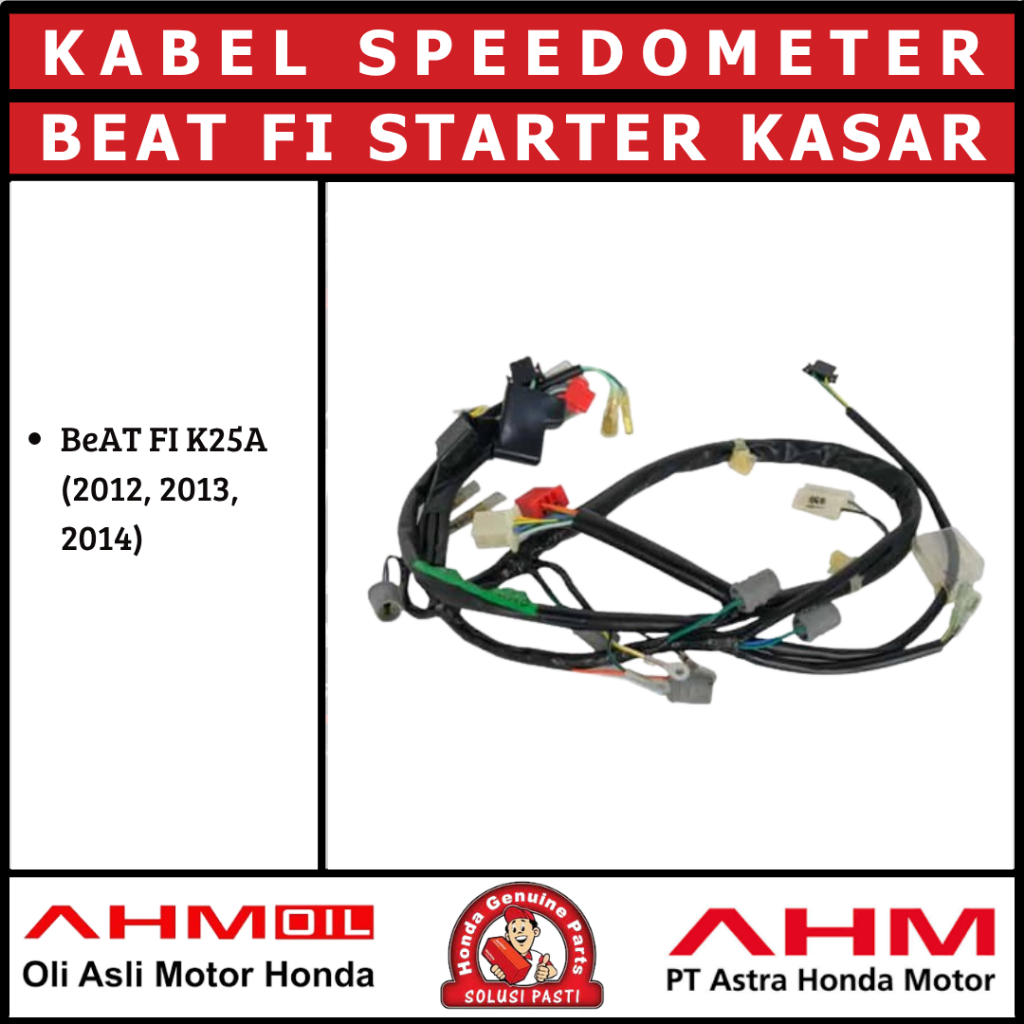 Kabel Speedometer Beat FI Starter Kasar 2012 - 2014 K25 37224K25901