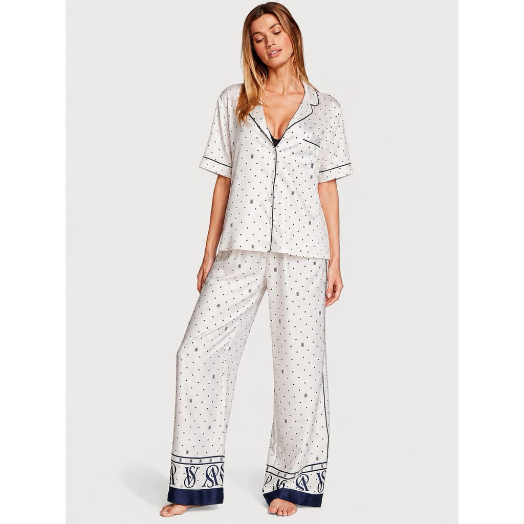 Victoria’s Secret Pajamas Silk Polkadot Set | Piyama Wanita Premium