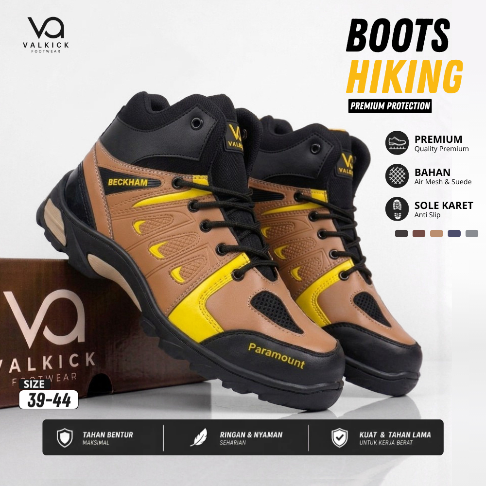 VALKICK Paramount Sepatu Hiking Gunung Pria Wanita | Boots Outdoor Shoes Unisex Style Vk-315 (39-44)