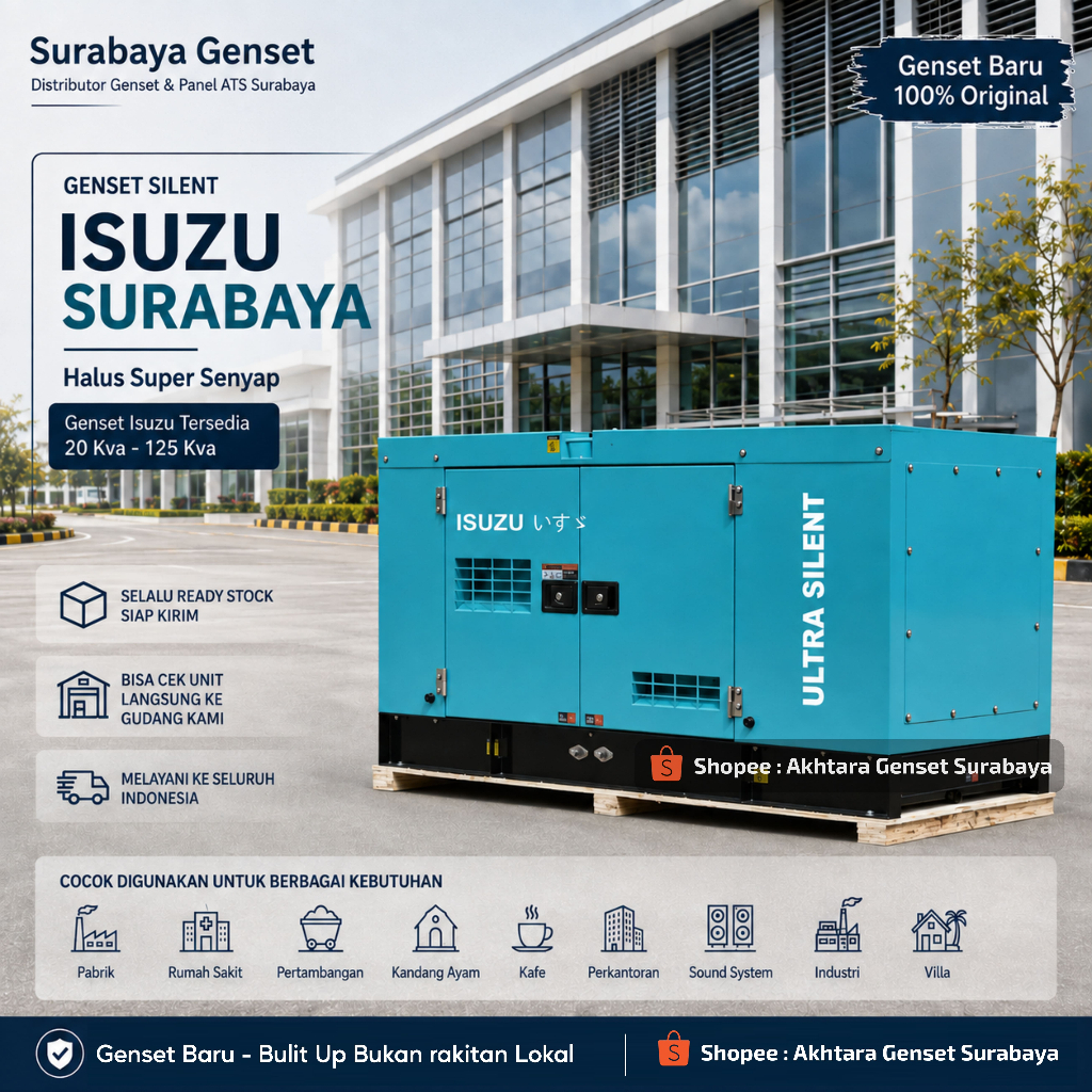 Diesel Jenset - Generator Genset Isuzu 100 Kva