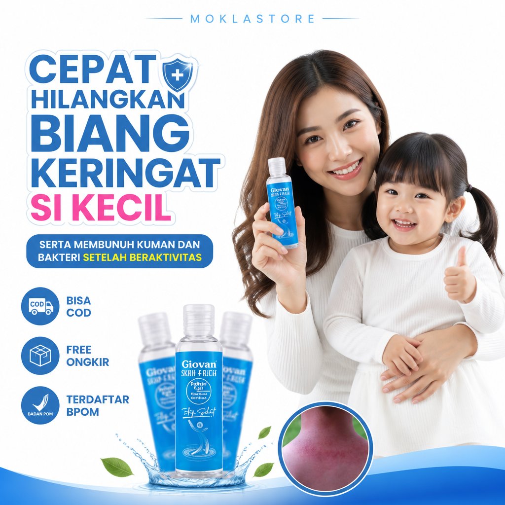 Sabun Biang Keringat Giovan Soap Fresh Antiseptik Untuk Gatal Kulit Bayi Dan Dewasa Original