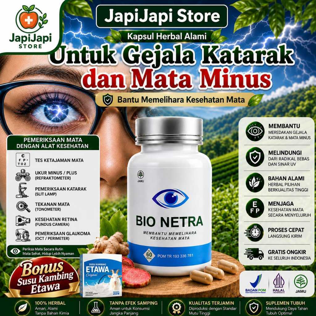 BIO NETRA Original Bionetra Isi 60 Kapsul BPOM