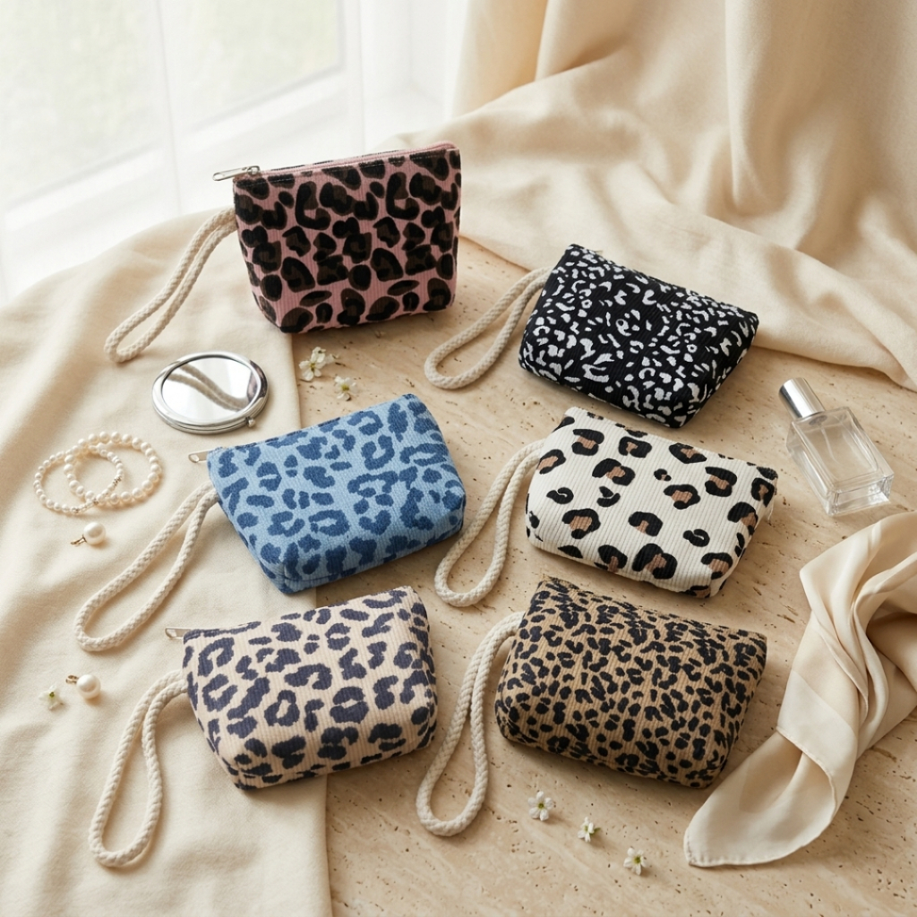 Dompet Koin - Lovely Puppy Dompet Koin Mini Motif Leopard