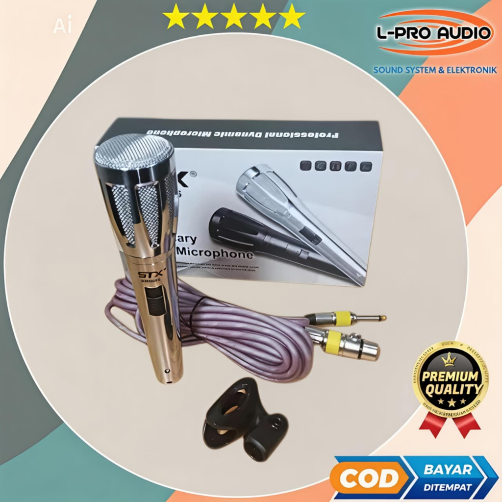Mic Microphone Kabel Dynamic STX DM 208 S ORIGINAL