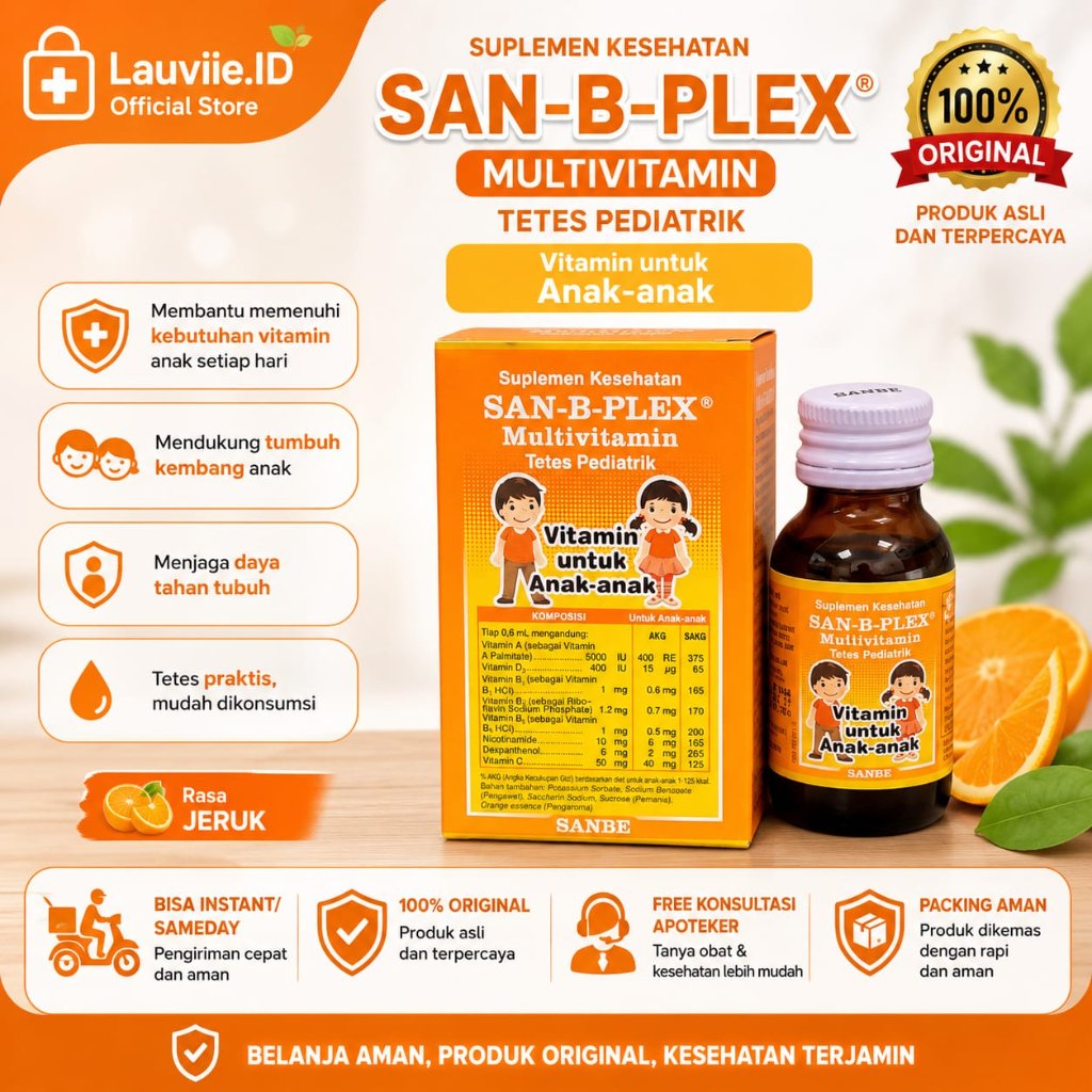San-B-Plex Drop Isi 15ml (Vitamin Anak) Sanbe / Sanbe PLEX Drop