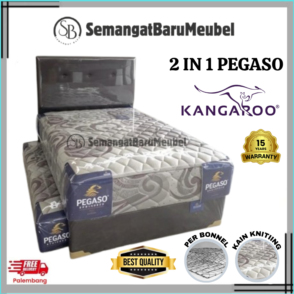 Springbed Sorong 2 in 1 Kangaroo PEGASO Valentine / Spring Bed Dorong Sorong Kids Kid / Tempat Tidur