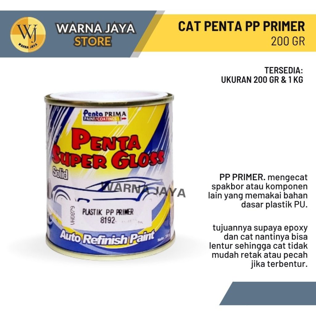 Cat Penta PP Primer 200 gr / Cat Dasar Plastik Penta 200gr