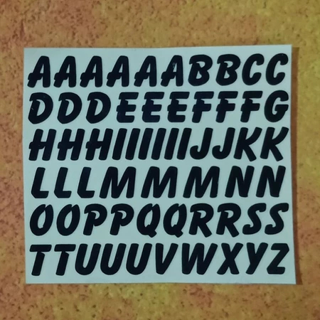 STIKER ABJAD/ Sticker ABJAD Huruf Miring