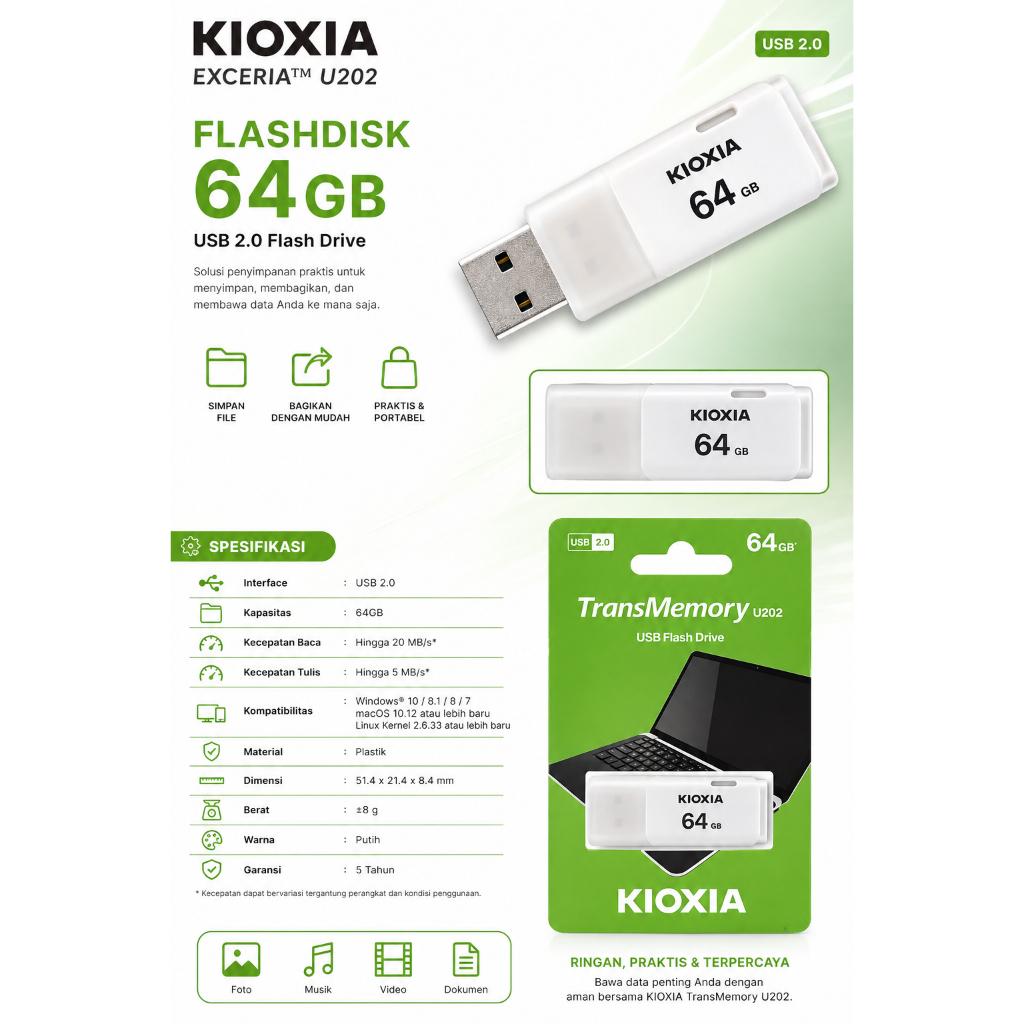 FLASHDISK KIOXIA 64GB