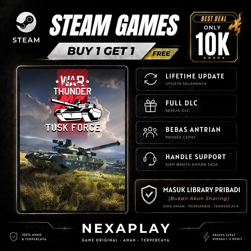 War Thunder - ORIGINAL STEAM - BELI 1 GRATIS 1 - FULL DLC - GARANSI SELAMANYA