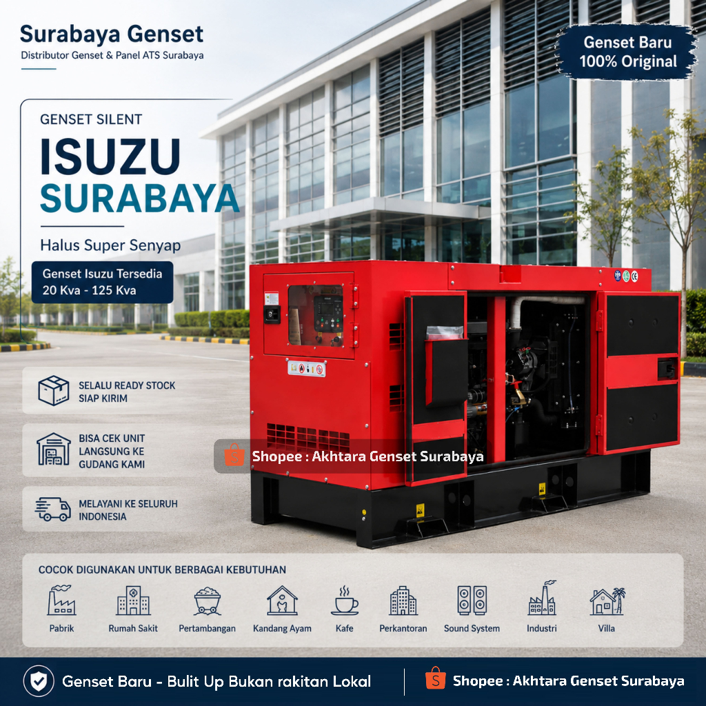 Generator Jenset - Generator Genset Isuzu 100 Kva
