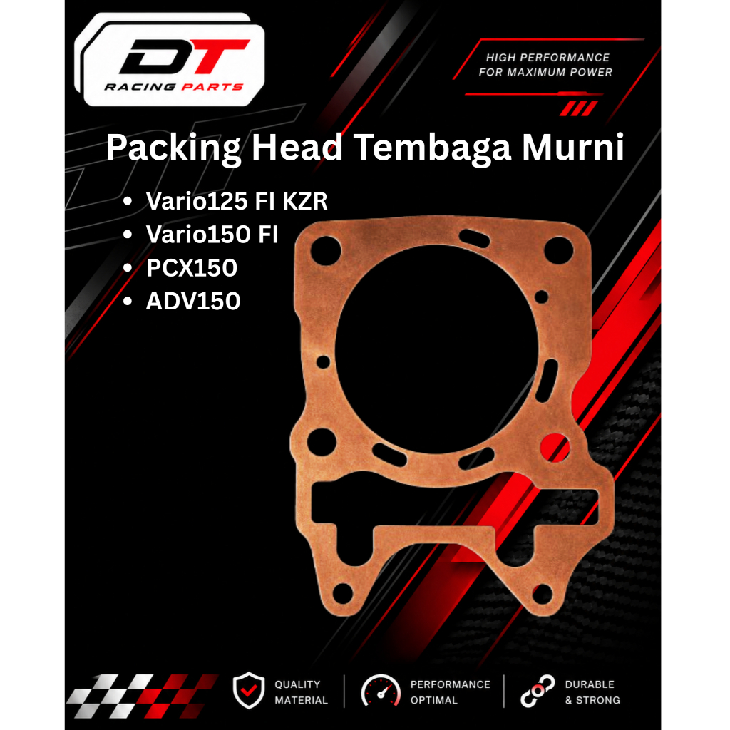 Paking Head Tembaga Murni Vario125 KZR Vario150 PCX150 ADV150 Perpak Gasket DT Racing Parts Original