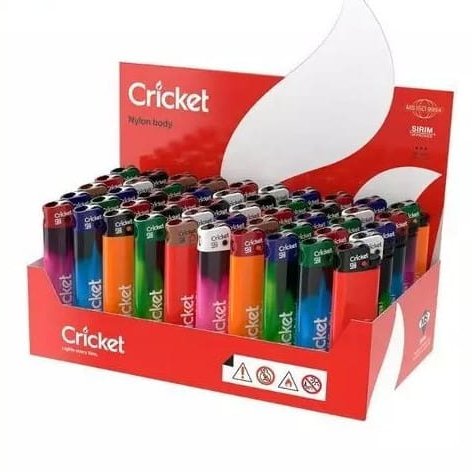 Mancis Cricket - 1 Box (Isi 50 Mancis)