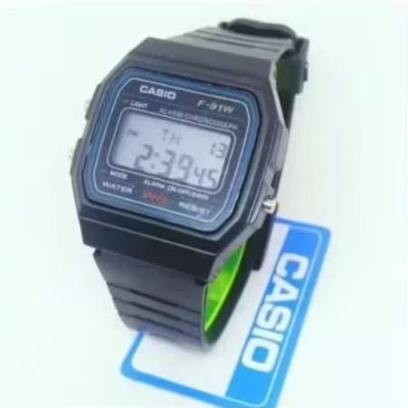 Jam Tangan Digital CASIO F-91W Analog Digital Hitam Unisex