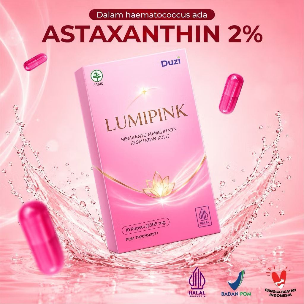DUZI LUMIPINK Kapsul Minuman Astaxanthin Pencerah Kulit - Astaxanthin Kapsul