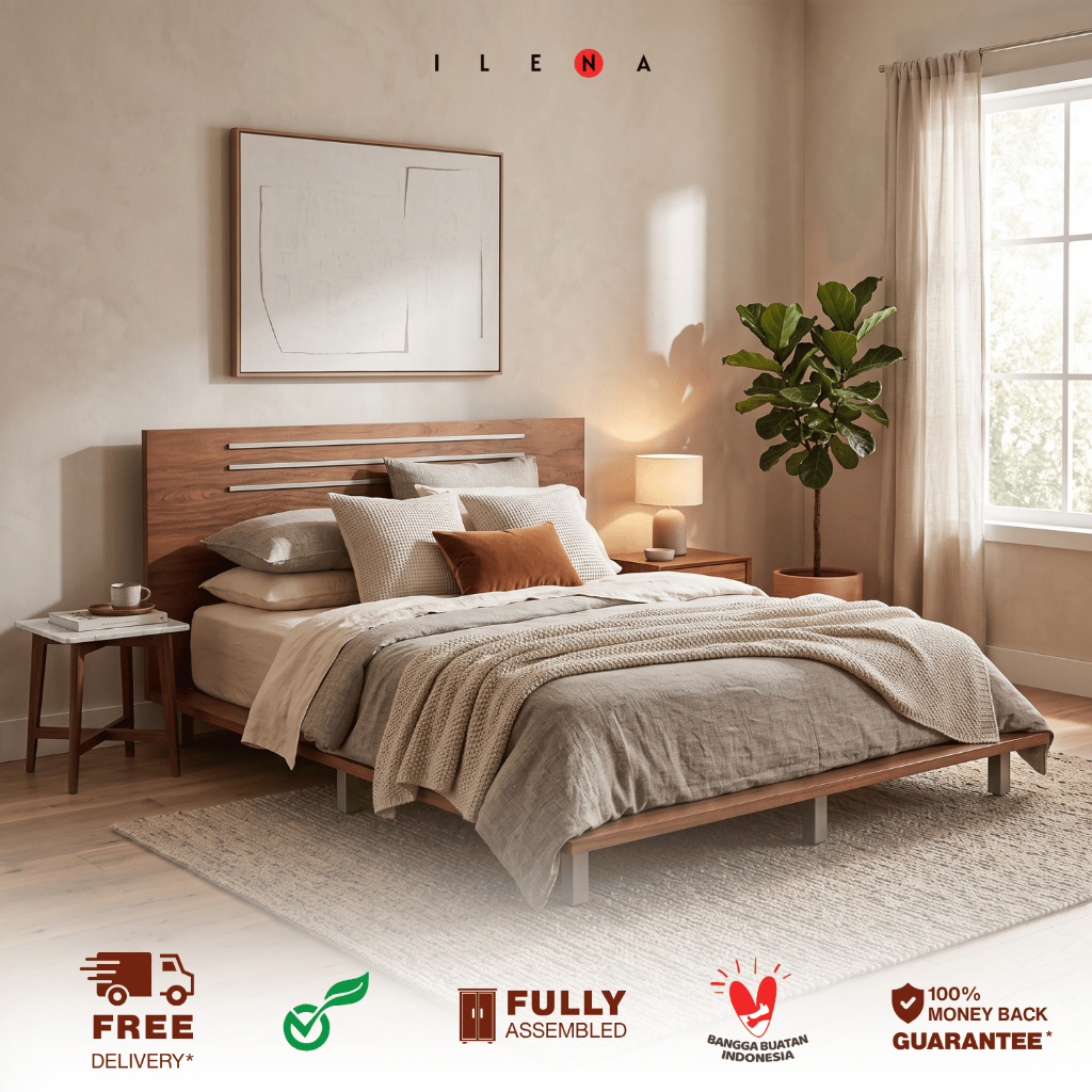 ILENA FURNITURE Socoplate - King Bed / Queen Bed / Single Bed / Tempat Tidur / Dipan