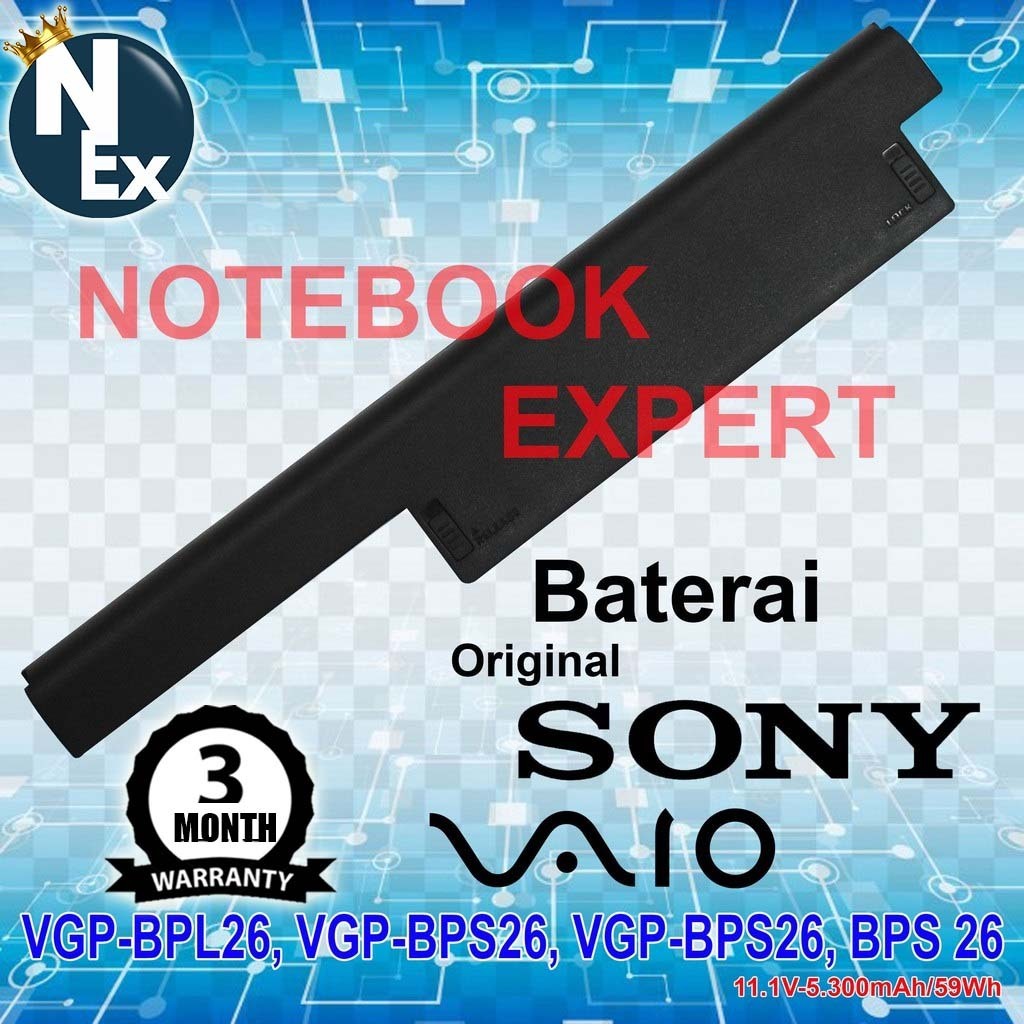 BATERAI SONY VAIO ORIGINAL VGP-BPL26 VGP-BPS26 VGP-BPS26 BPS 26