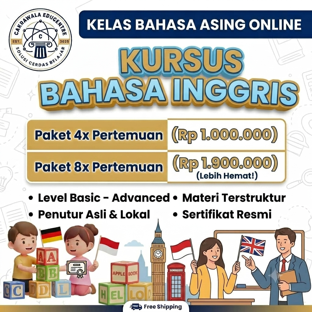 [KURSUS BAHASA INGGRIS ONLINE - CAKRAWALA EDUCENTRE]