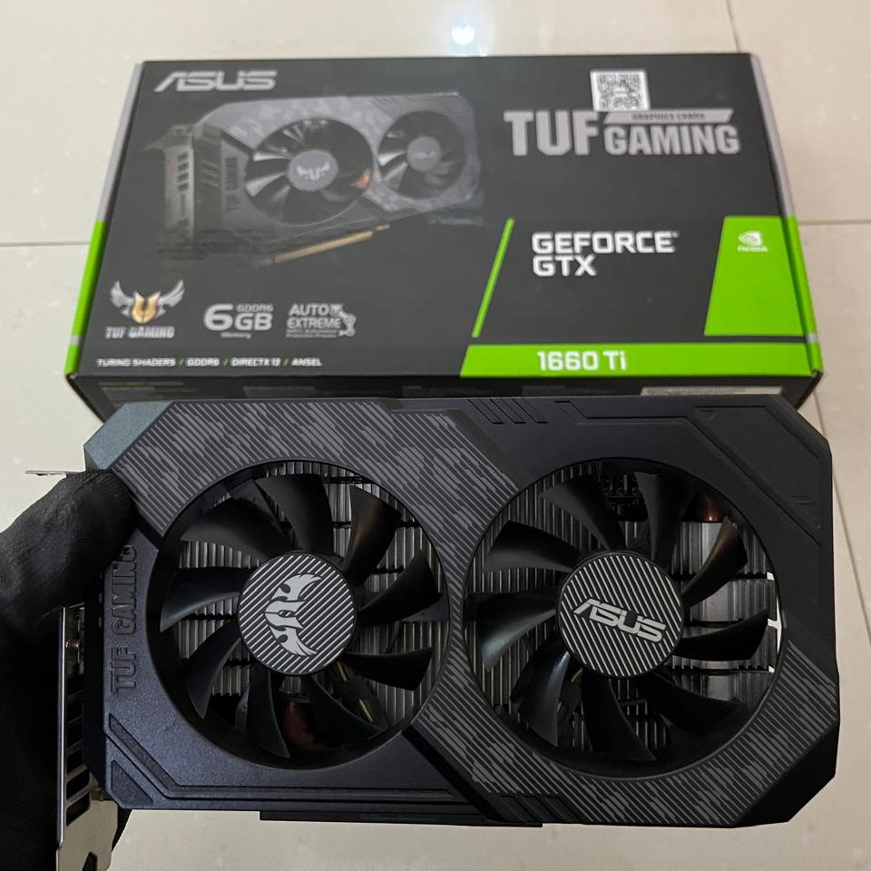 GPU VGA ASUS TUF Gaming GTX 1660 Ti 6GB GDDR6 Second Bekas Mulus Normal
