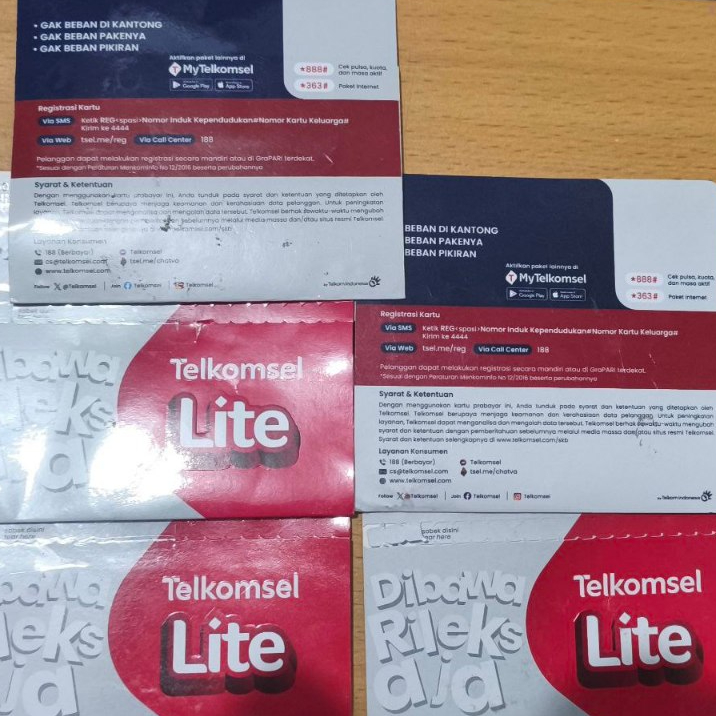 Kartu Perdana Telkomsel Tsel Red Nasional BekasFresh