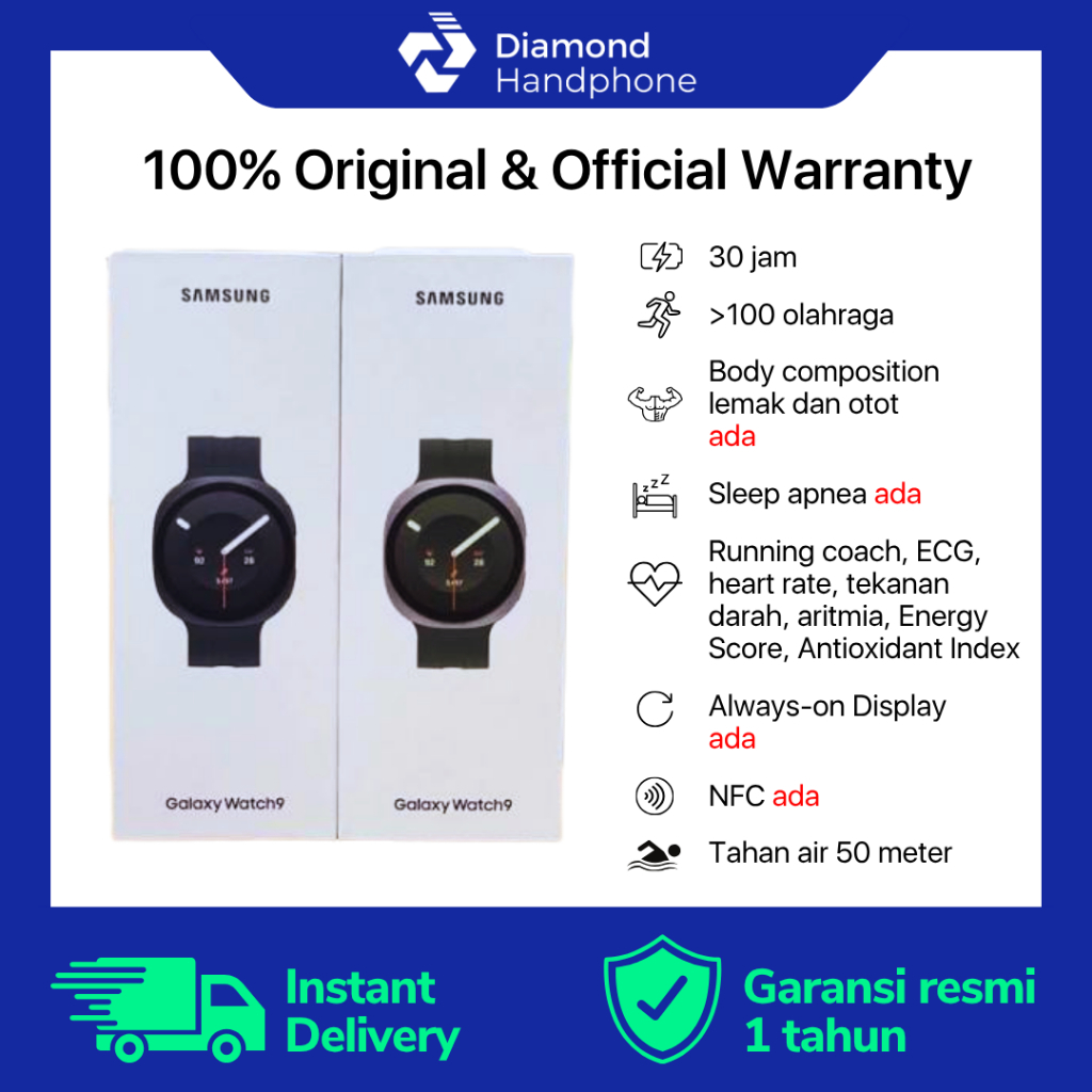 Samsung Galaxy Watch 9 Watch9 2026 40mm 44mm Garansi Resmi