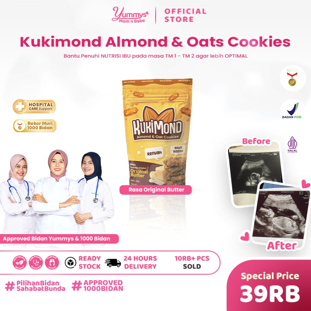 KUKIMOND - Camilan Sehat Almond & Oats | Camilan Sehat Rendah Kalori - Vegan Friendly
