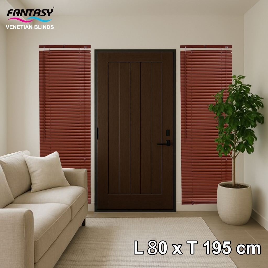 Fantasy 80 cm x 195 cm Venetian Blind PVC Tirai Penutup Kerai Hordeng Venetian Penghalau Cahaya Akse
