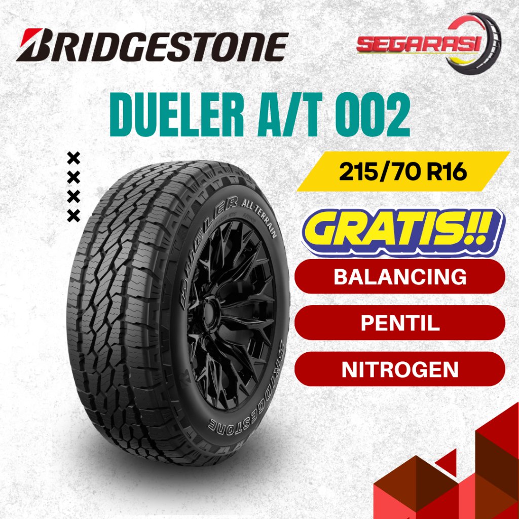 BRIDGESTONE DUELER A/T 002 215/70 R16 TUBELESS - BAN MOBIL BRIDGESTONE DUELER AT 002 215 70 R16
