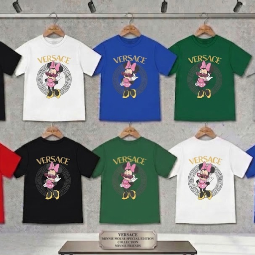 Kaos T-Shirt Anak Versace Minnie Mouse Special Edition Collection Lengan Pendek