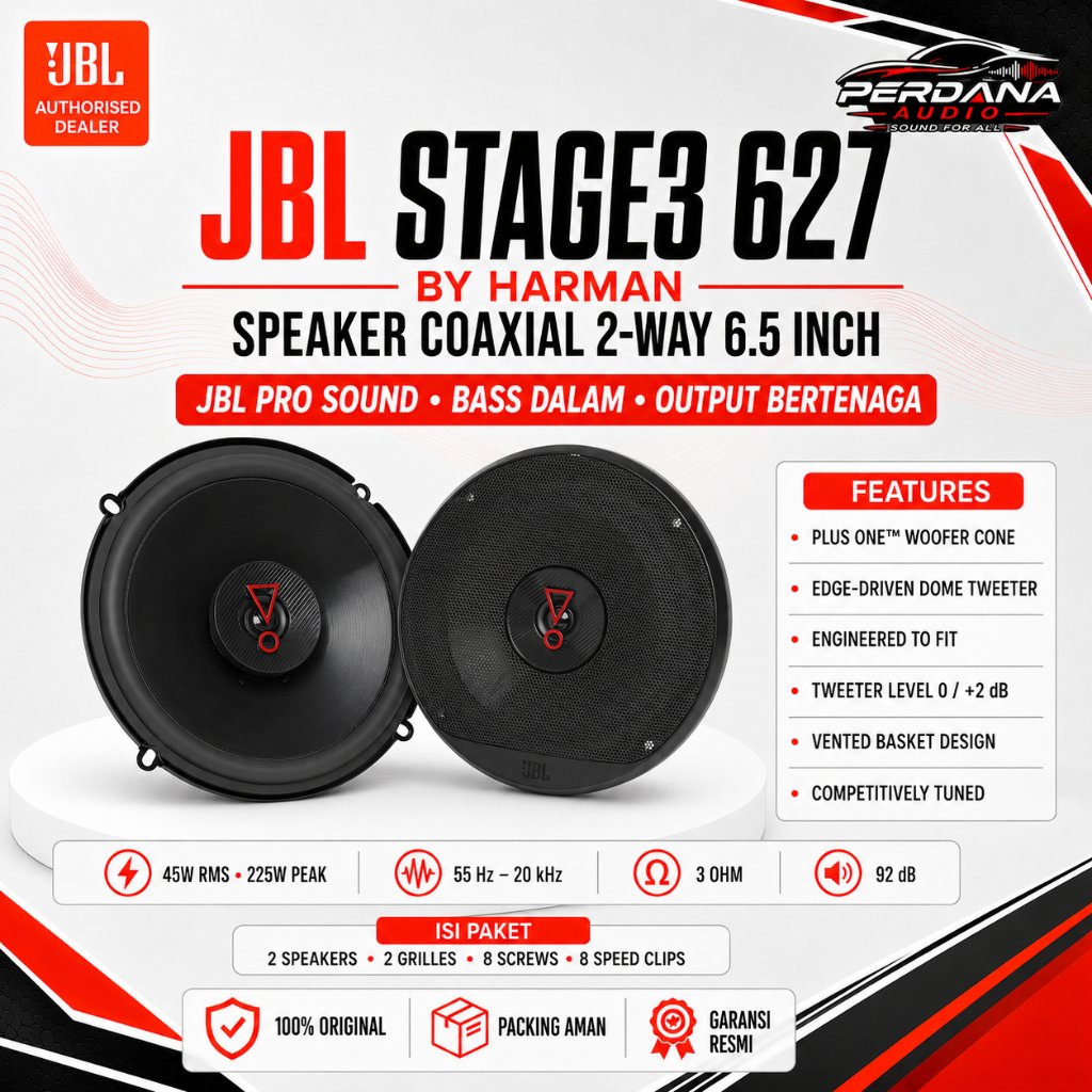 Speaker Coaxial JBL Stage3 627 Audio Mobil Original