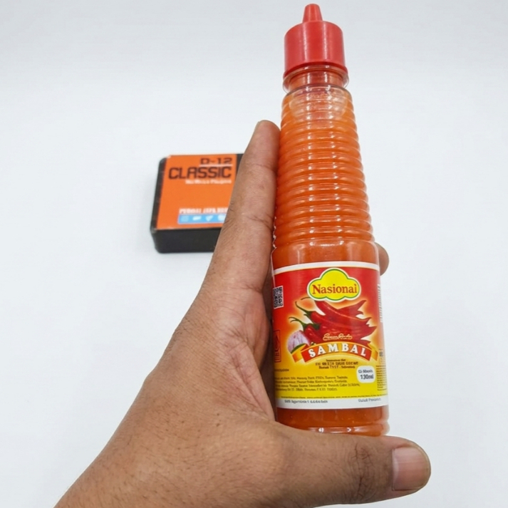 NASIONAL Sambal Saus JBS FLAT Kemasan KLASIK PRAKTIS Botol Plastik Pedas Gurih Halal BPOM