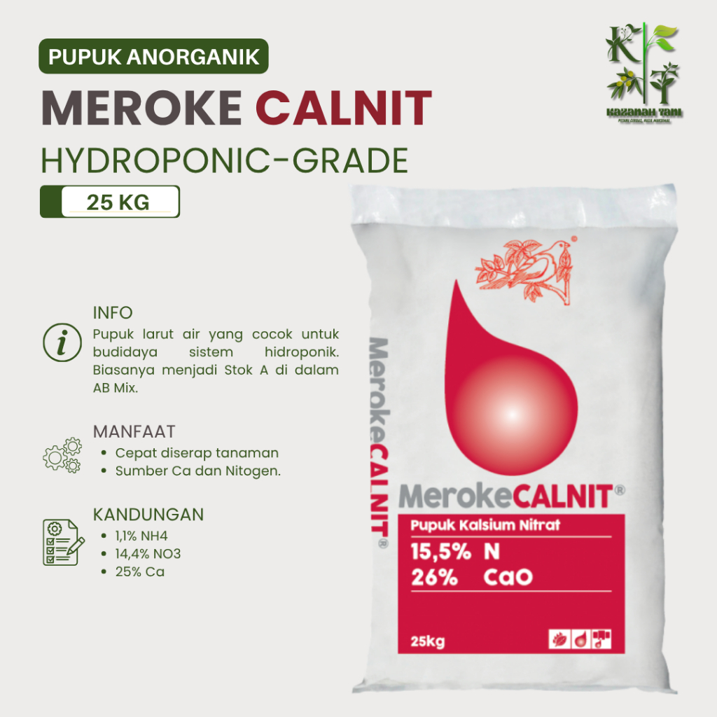 Pupuk Meroke Calnit 25 kg Karung