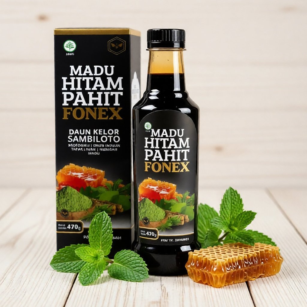 Madu Hitam Pahit Fonex Ekstrak Herbal BPOM Halal