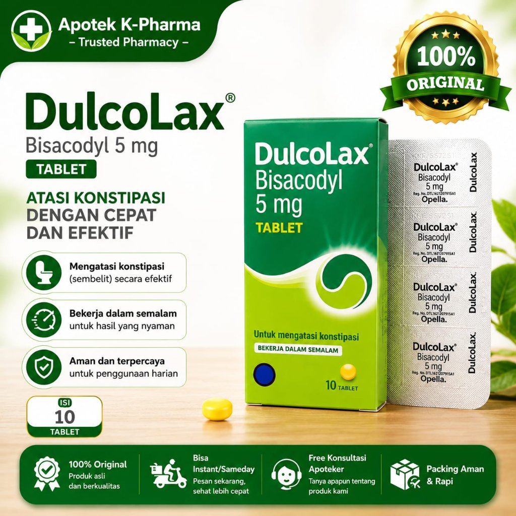 Dulcolax 5 mg  Isi 10 Tablet Original Sanofi