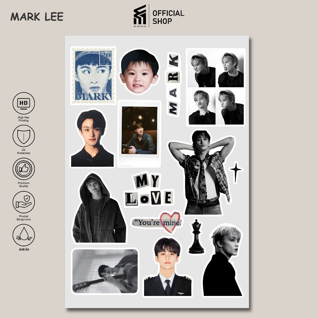 Sticker pack anti Air Sticker Laptop Tumbler Binder Case Hp Notebook tema Mark Lee