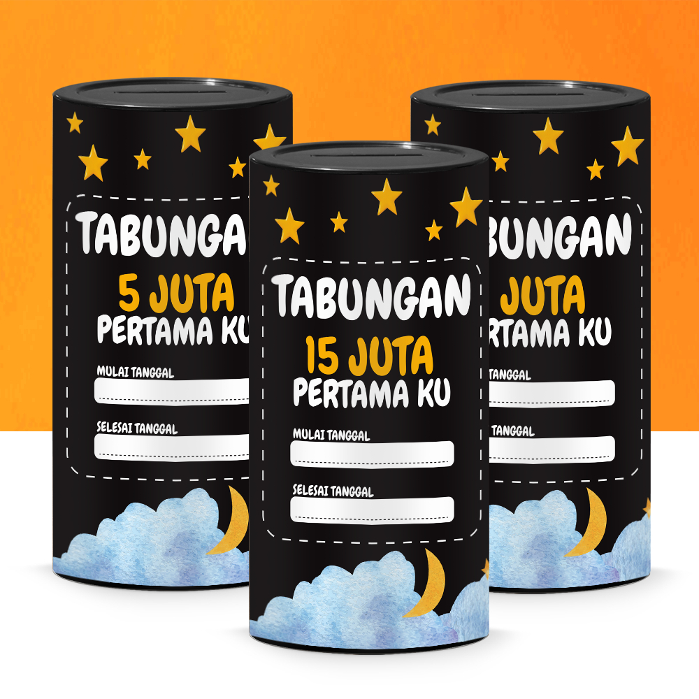 Celengan Target Plastik 20cm Permanen Buka Tutup 1 juta - 15 juta Tabungan Uang Souvenir Hadiah