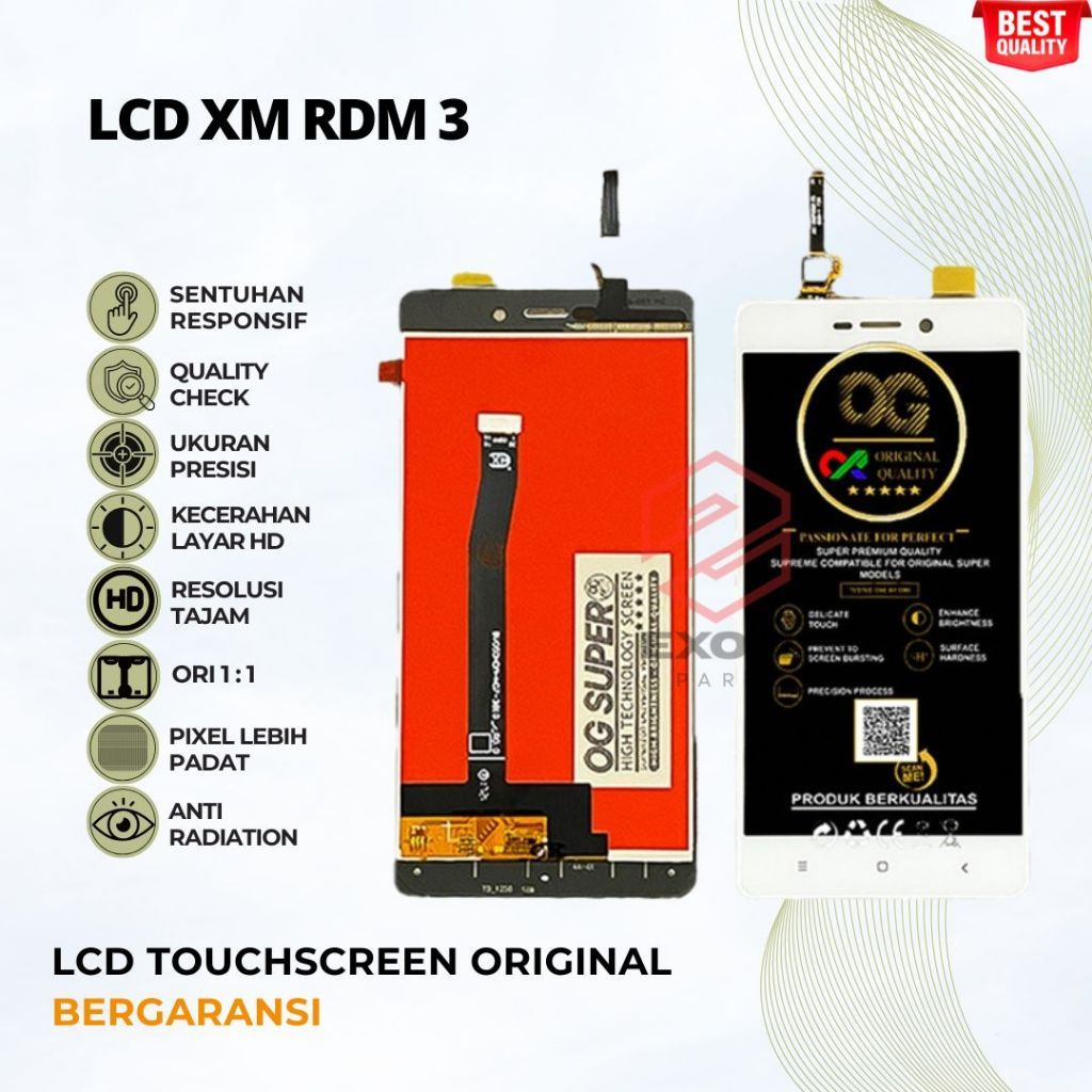 LCD TOUCHSCREEN XIAOMI REDMI 3 / LCD REDMI 3X /LCD REDMI 3S /LCD REDMI 3 PRO COMPLETE ORIGINAL