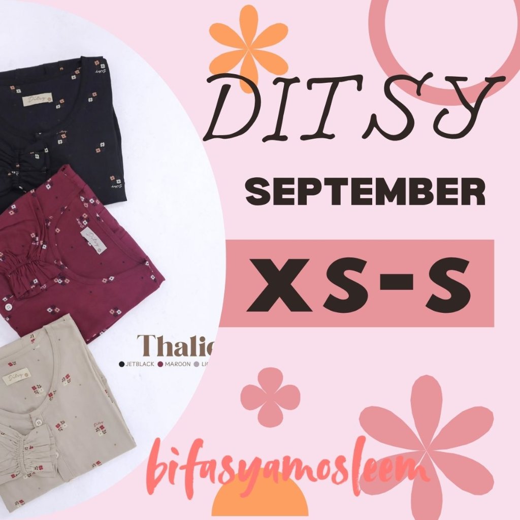 DITSY SEPTEMBER 2026 NIGHTGOWN GAMIS SIZE XS S TERBARU